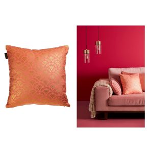 Bedding House Wavey Pink Quality Design Filled Cotton Cushion 40 x 40 cm