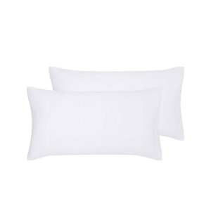 Pair of White Hotel Deluxe Cotton King Pillowcases 50cm x 90cm