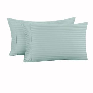 325TC Pair of Cuffed Standard Pillowcases Blue