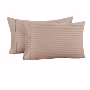 325TC Pair of Cuffed Standard Pillowcases Blush