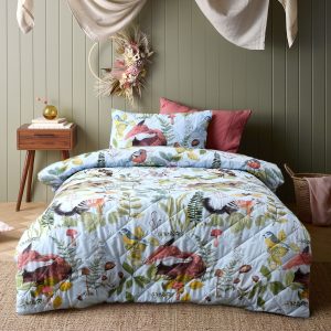 Happy Kids Ironbark Quilted Cotton Quilt Cover Set Single