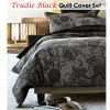 Accessorize Trudie Black Jacquard Quilt Cover Set Single