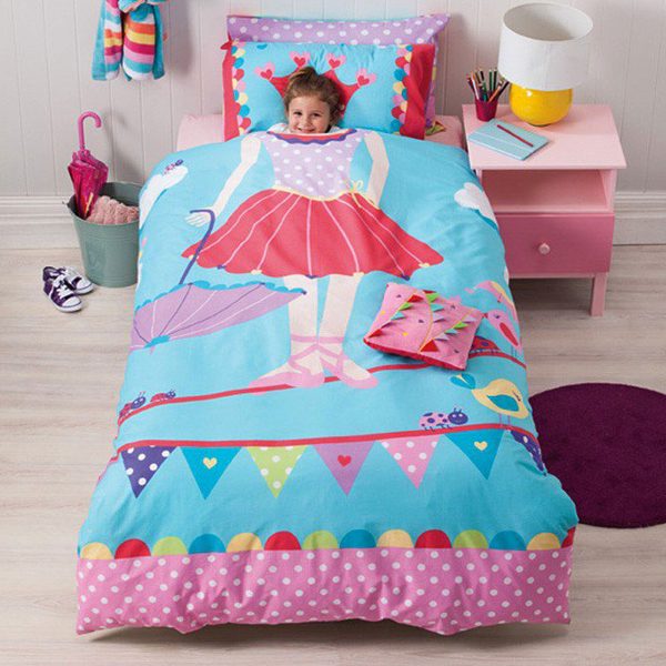Cubby House Reversible Tabitha Tightrope Quilt Cover Set Double