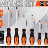 HORUSDY 8Pc Magnetic Screwdriver Set Non-slip Handle Phillips Slotted Tool New