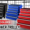 5-Drawer Tool Storage Trolley Cart – Heavy Duty Garage Cabinet Organizer with Lockable Wheels