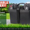 12V 100AH Deep Cycle Battery Box Portable Power Storage Marine Solar USB Camping