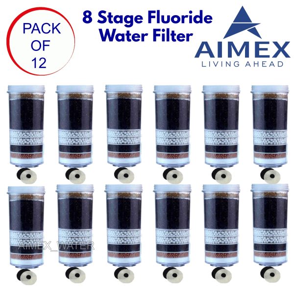 8 Stage Water Fluoride Filter Cartridges x 12