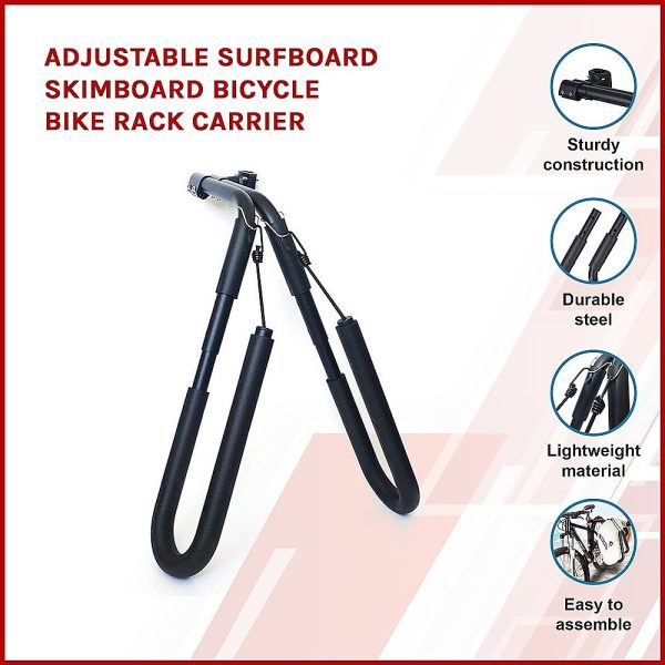 Adjustable Surfboard Skimboard Bicycle Bike Rack Carrier