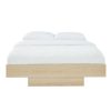 Estella Natural Oak Wood Floating Bed Base Double