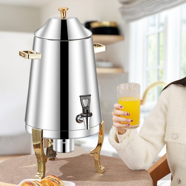 Stainless Steel Dispenser Beverage Juicer Commercial Buffet Drink Container Jug with Side Handles