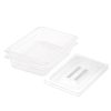 65mm Clear Gastronorm GN Pan 1/2 Food Tray Storage Bundle of 2 with Lid