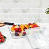 65mm Clear Gastronorm GN Pan 1/2 Food Tray Storage Bundle of 2 with Lid