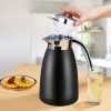 1.8L Stainless Steel Kettle Insulated Vacuum Flask Water Coffee Jug Thermal Black