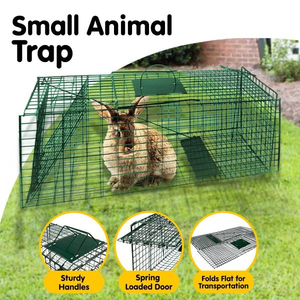 Humane Live Animal Trap Possum Rat Rabbit Hare Catcher Folding Cage