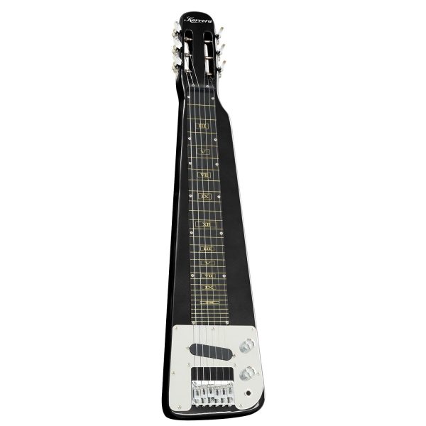 Karrera 29in 6-String Lap Steel Hawaiian Guitar – Black