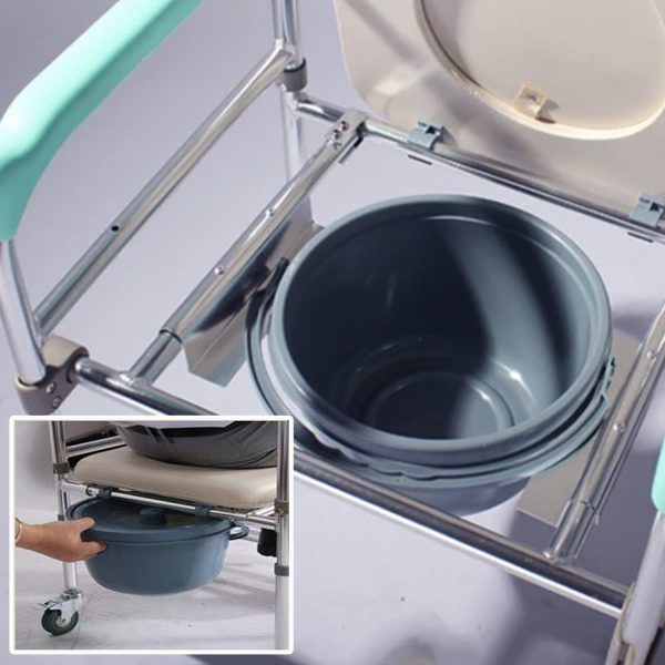 Orthonica Commode Chair With Castors