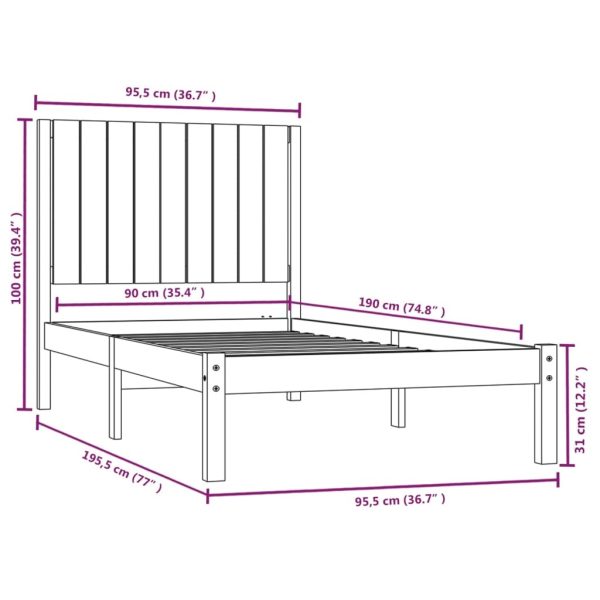 Stevington Bed & Mattress Package – Single Size