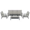 Outdoor Sofa 7-Seater Lounge Set Garden Patio Aluminium Bench w/Cushions