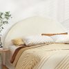 Bed Frame King Size Bed Head Boucle Headboard Bedhead Base GREI White
