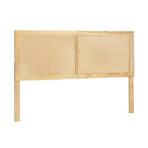 Bed Head Double Size Rattan - RIBO Pine