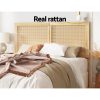 Rattan Bed Frame Queen Size Bed Head Headboard Bedhead Base RIBO Pine