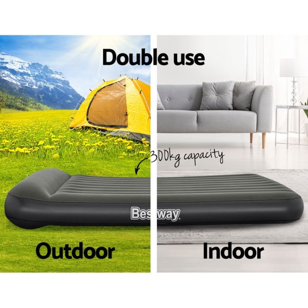 Air Mattress Queen Bed Inflatable Flocked Camping Beds 30CM
