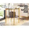 Coffee Table Side Table Laptop Desk Bedside Sofa Glass Table Metal Frame
