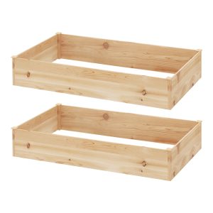 Garden Bed 150x90x30cm Wooden Planter Box Raised Container Growing