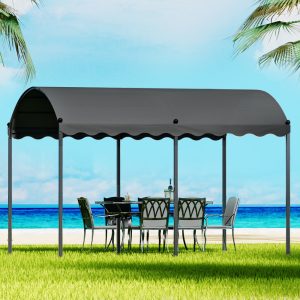 Gazebo Marquee 4x3m Outdoor Event Wedding Tent Camping Party Shade Iron Art Canopy Grey