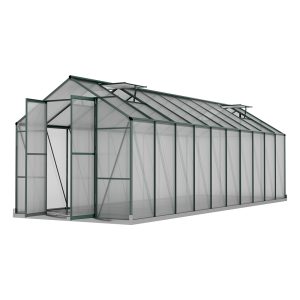 Greenhouse 6.3x2.44x2.1M Aluminium Polycarbonate Green House Garden Shed