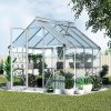Greenhouse Aluminium Polycarbonate Green House Garden 248x189x200cm