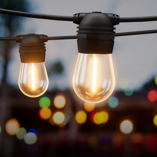 77m Solar Festoon Lights Outdoor LED Fairy String Light Christmas