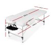 Massage Table 60cm 3 Fold Aluminium Beauty Bed Portable Therapy Waxing Black
