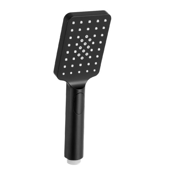 Handheld Shower Head 3.1” High Pressure 3 Spray Modes Square Black
