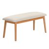Dining Bench Upholstery Seat Stool Chair Cushion Furniture Oak 106cm
