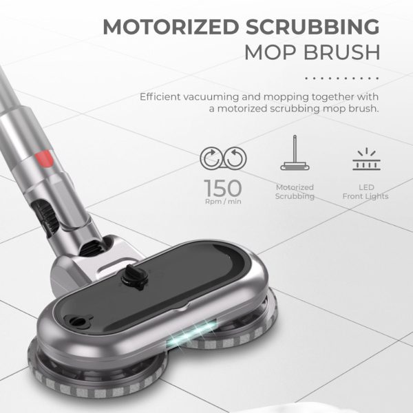 MyGenie X9 Twin Spin Turbo Mop Vacuum Cleaner Floor Mopping Cordless – Grey
