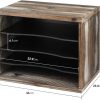 4 Compartment Rustic Wood Desk Organizer Paper File Holder for Home and Office, Document Storage, File sorter, Mail and Letter Tray