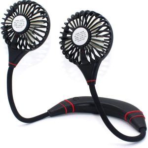 Air Cooler Hands-Free Portable Sports Neck Hanging Fan with USB Rechargeable and 3 Speeds for Outdoor Home-Sports