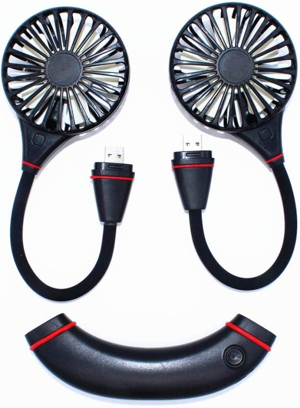 Air Cooler Hands-Free Portable Sports Neck Hanging Fan with USB Rechargeable and 3 Speeds for Outdoor Home-Sports