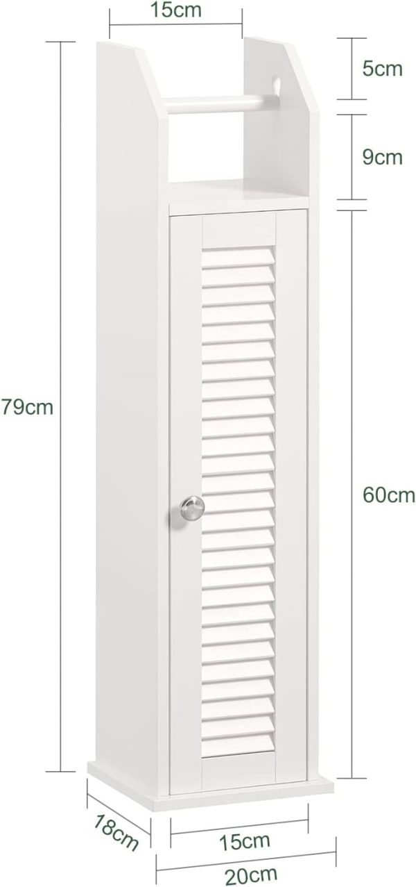 Wooden Bathroom Storage Cabinet, White