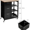 Kitchen Island Cart with Storage, Drawers, Shelves