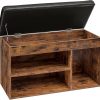 Shoe Storage Bench with Padded Cushion,Flip-Open Storage Box and Adjustable Shelf for Entryway and Living Room