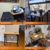 Sturdy and Heavy Duty Foldable Office Computer Desk (Teak, 80cm)