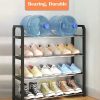 4 tier Shoe Rack Storage Organiser (Black)