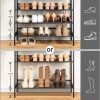4-Tier Shoe Rack, Industrial Shoe Organizer Storage Bench