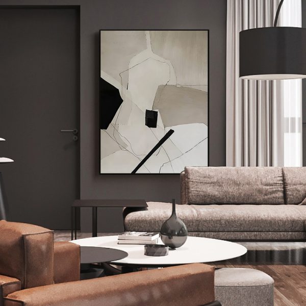 Wall Art 40cmx60cm Modern Abstract 2 Sets Black Frame Canvas