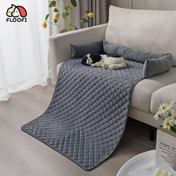 Pet Sofa Cover with Bolster L Size (Grey) FI-PSC-114-SMT