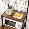 Industrial Kitchen Baker’s Rack Kitchen Unit with Storage Shelves Rustic Brown KKS17BX