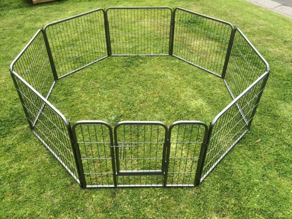 2 X 8 Panel 60 cm Heavy Duty Pet Dog Puppy Cat Rabbit Exercise Playpen Fence