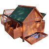 XL Chicken Coop Rabbit Hutch Ferret Cage Hen Chook Cat Kitten House With Run